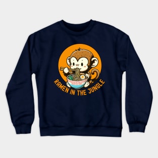 Ramen life monkey jungle Crewneck Sweatshirt